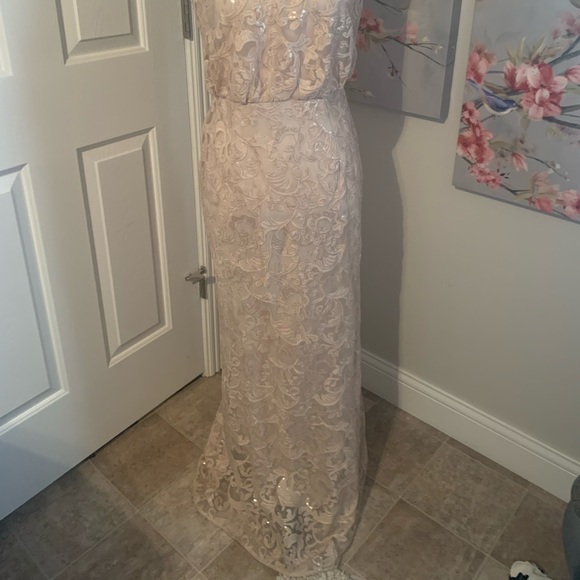 Floor length gown, worn once, flawless, size 10 FITS LIKE A 6/8! - Picture 2 of 9
